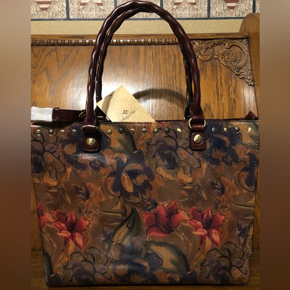 NWT-Patricia Nash-SET-Sienna Sunset-Zancona Tote & Reiti Trifold Wallet-$308 - Picture 2 of 16